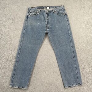 VTG Levi's 501xx Button Fly Jeans Men 40x30 Blue Straight Leg Cowboy Y2K